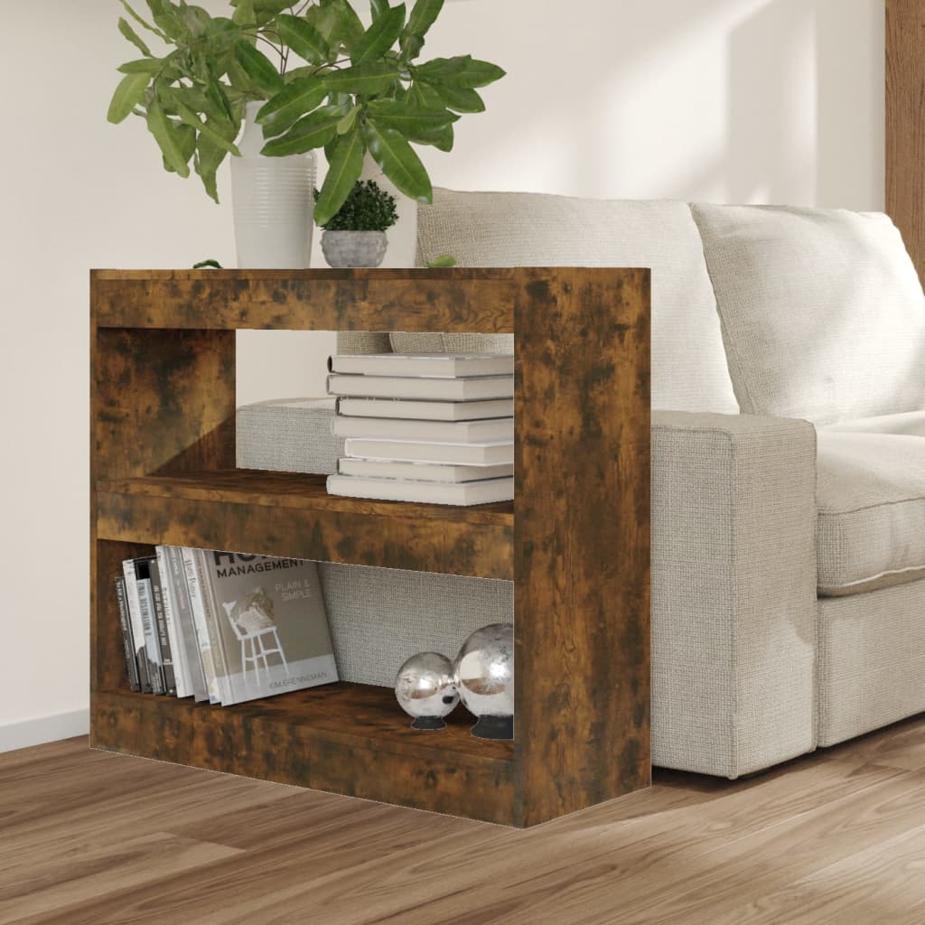 Boekenkast/kamerscherm 80x30x72 cm gerookt eikenkleurig is nu te koop bij PeponiXL, paradijselijk wonen!