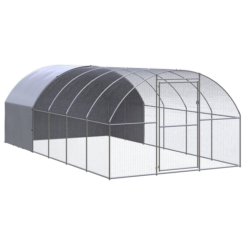 Kippenren 3x6x2 m gegalvaniseerd staal is nu te koop bij PeponiXL, paradijselijk wonen!