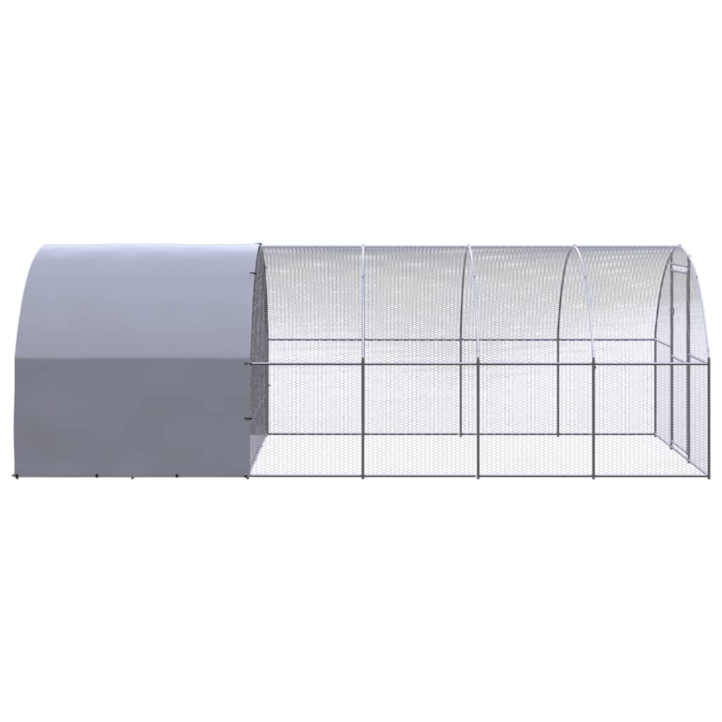 Kippenren 3x6x2 m gegalvaniseerd staal is nu te koop bij PeponiXL, paradijselijk wonen!