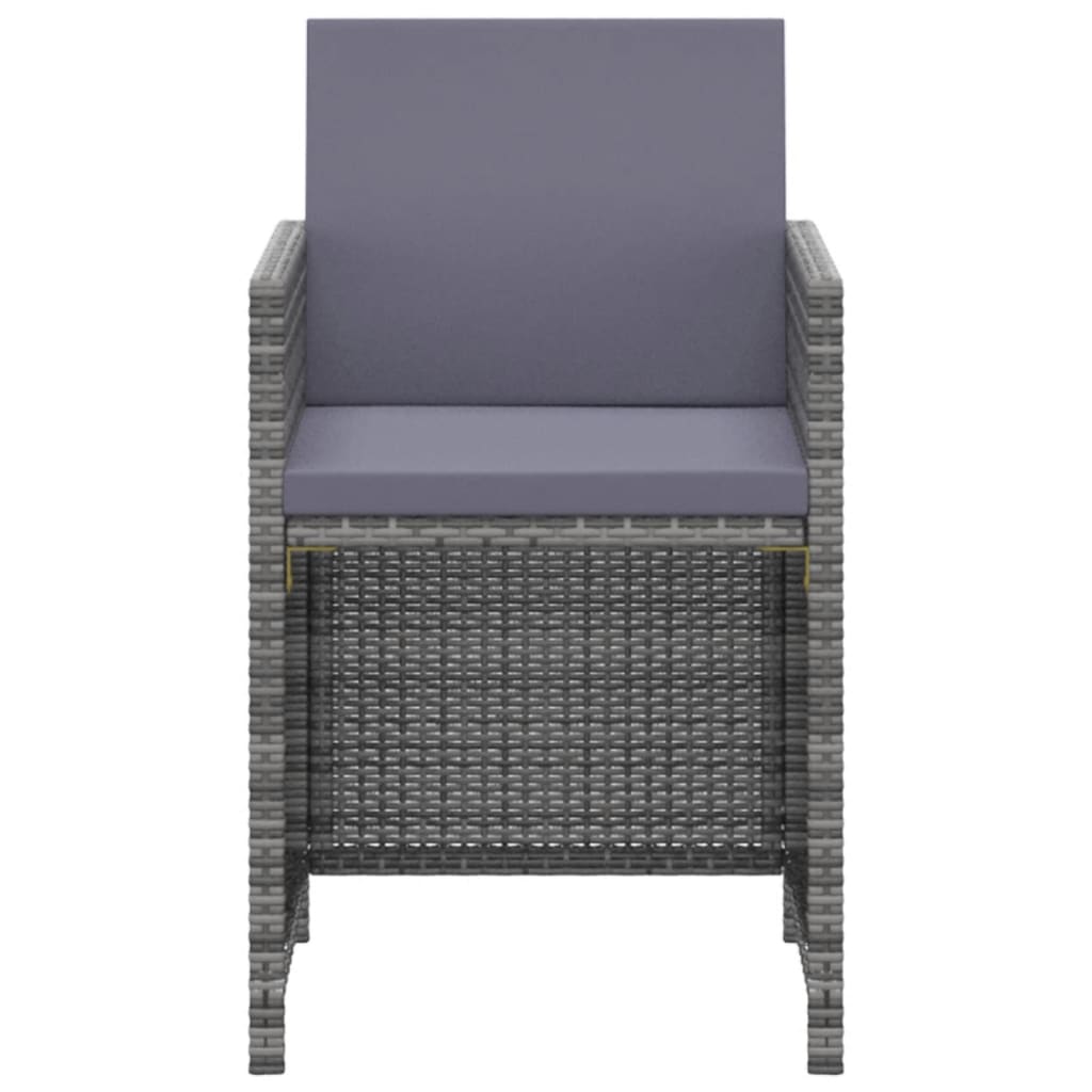3-delige Tuinset met kussens poly rattan grijs is nu te koop bij PeponiXL, paradijselijk wonen!