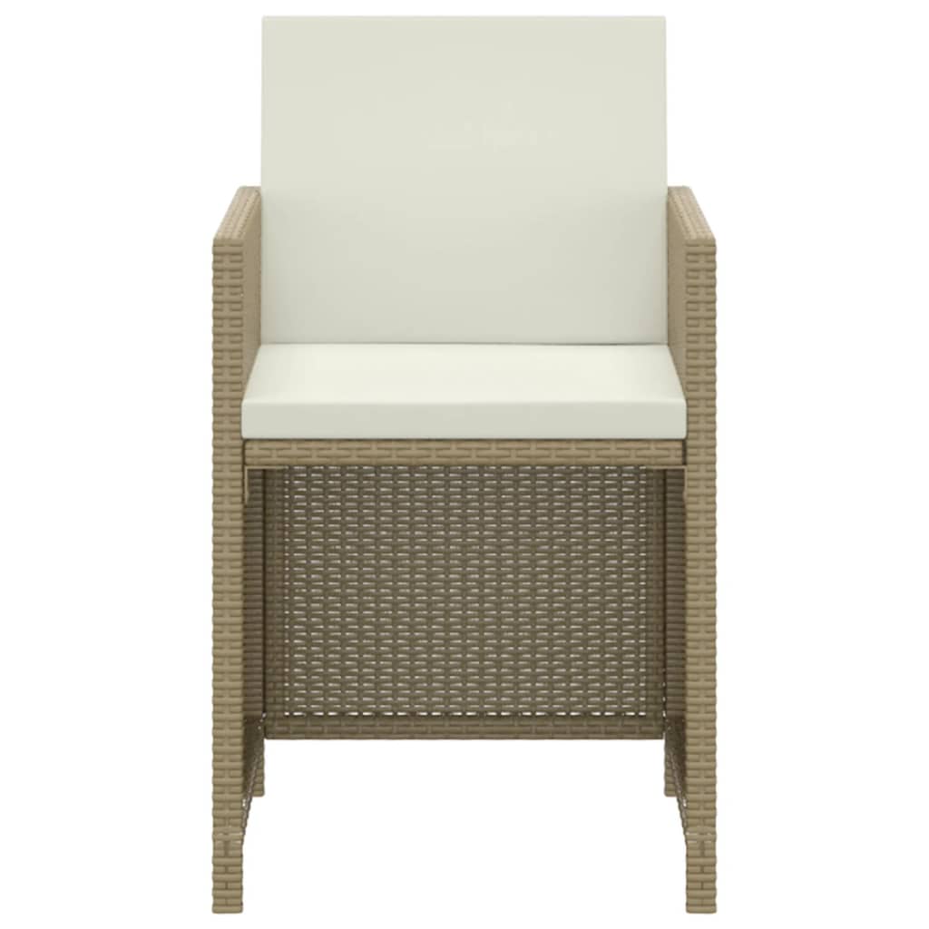 3-delige Tuinset met kussens poly rattan beige is nu te koop bij PeponiXL, paradijselijk wonen!