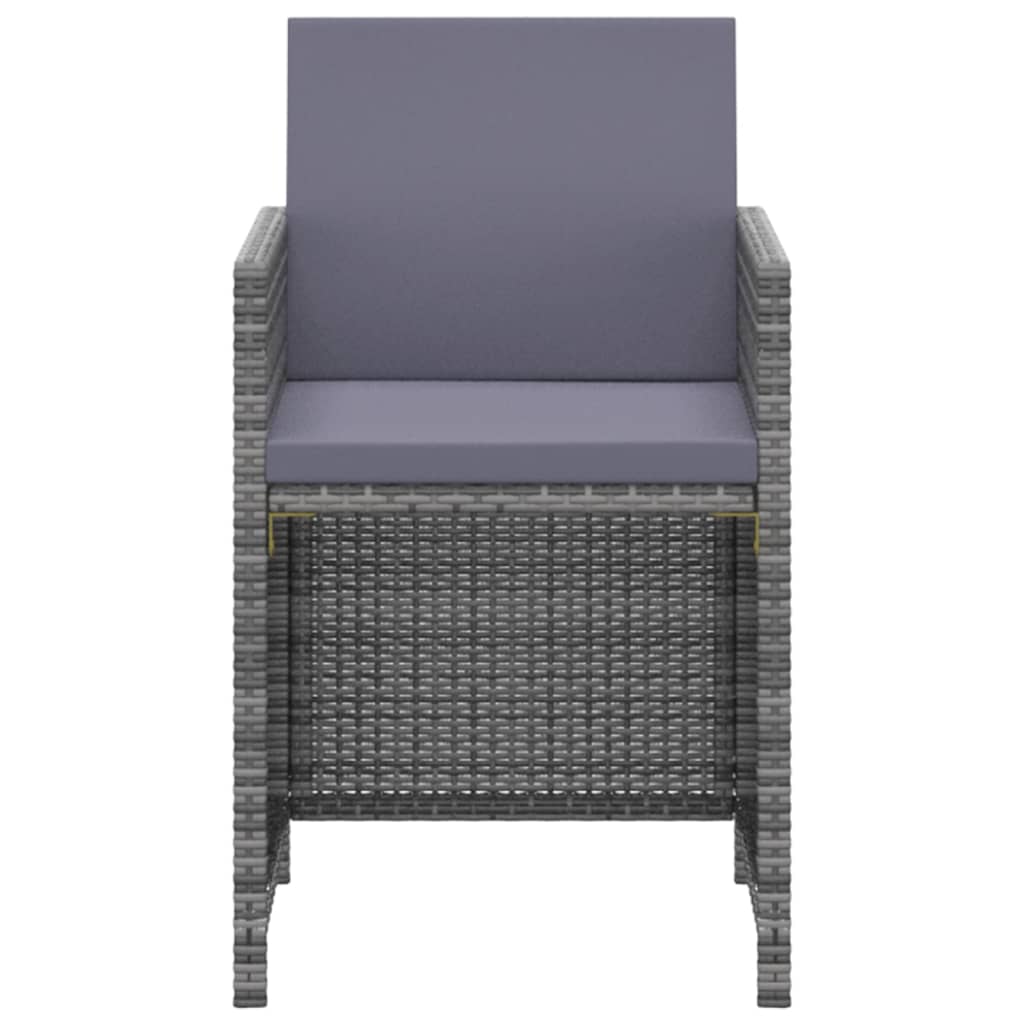 3-delige Tuinset met kussens poly rattan grijs is nu te koop bij PeponiXL, paradijselijk wonen!