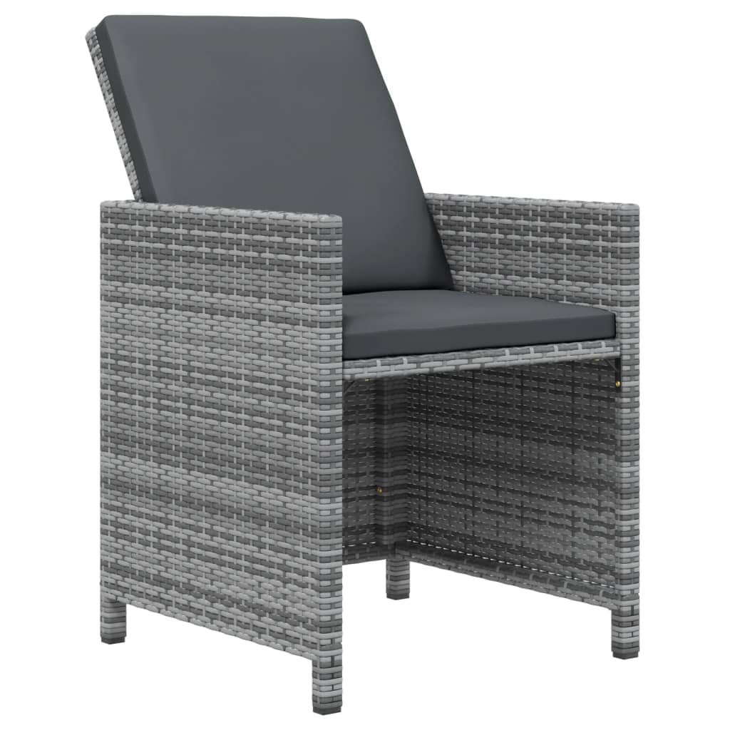 7-delige Tuinset met kussens poly rattan grijs is nu te koop bij PeponiXL, paradijselijk wonen!