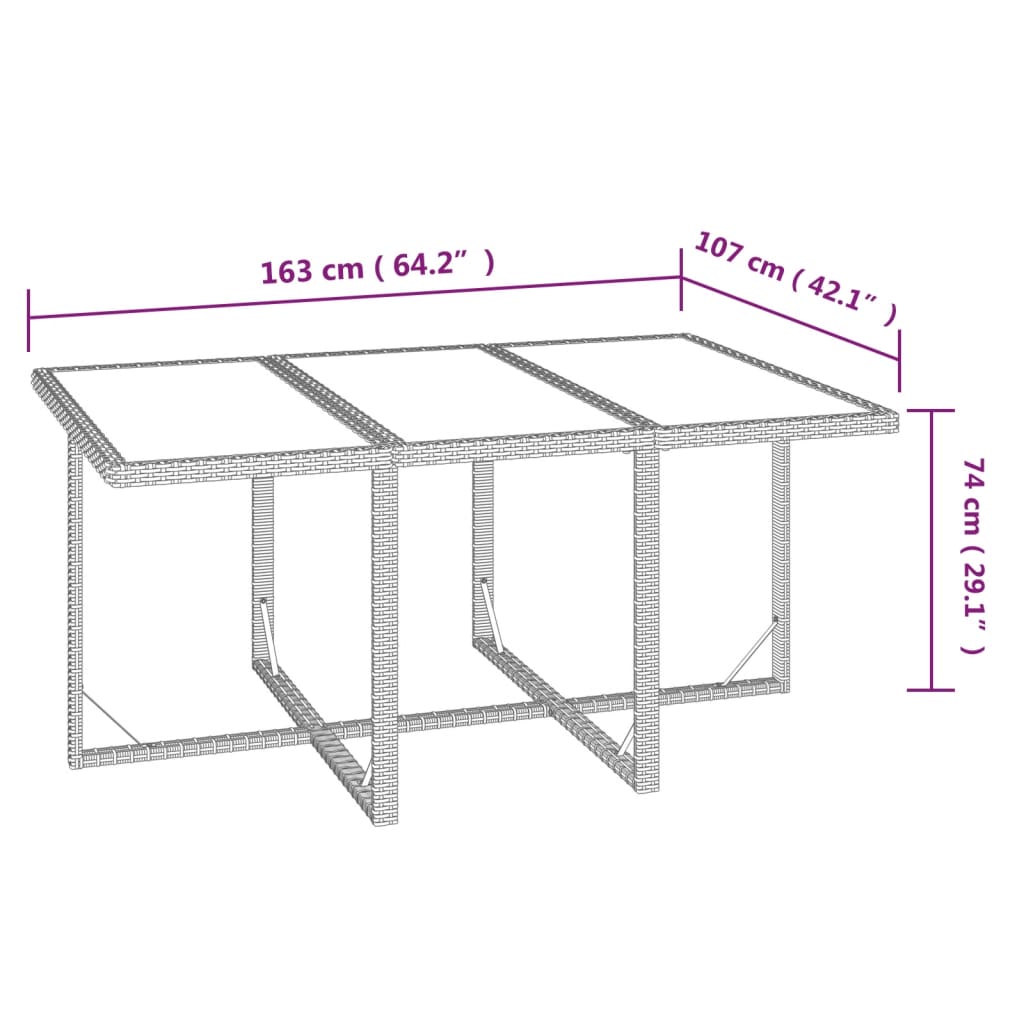 7-delige Tuinset met kussens poly rattan grijs is nu te koop bij PeponiXL, paradijselijk wonen!