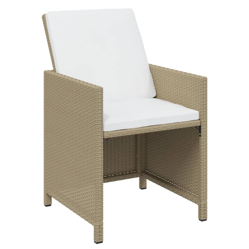 7-delige Tuinset met kussens poly rattan beige is nu te koop bij PeponiXL, paradijselijk wonen!