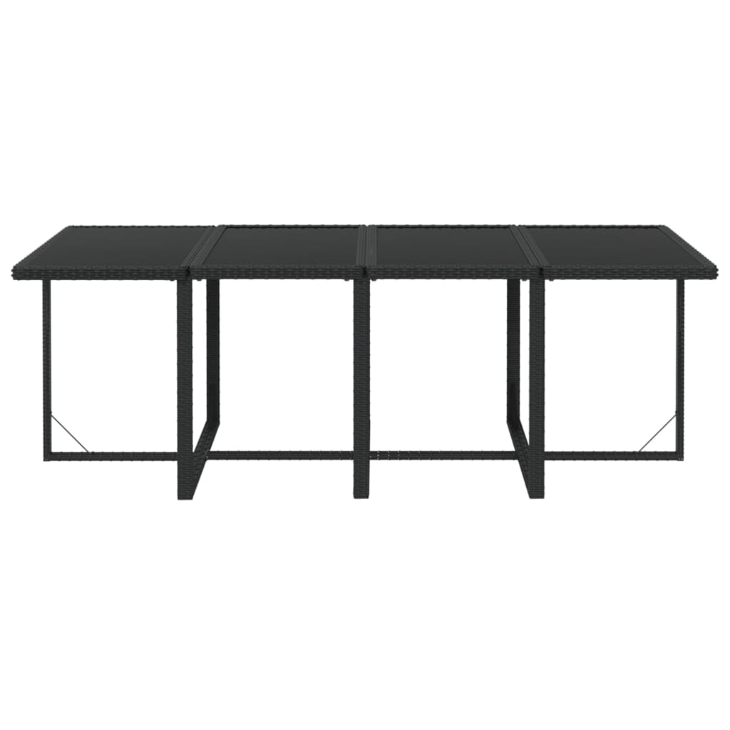 9-delige Tuinset met kussens poly rattan zwart is nu te koop bij PeponiXL, paradijselijk wonen!