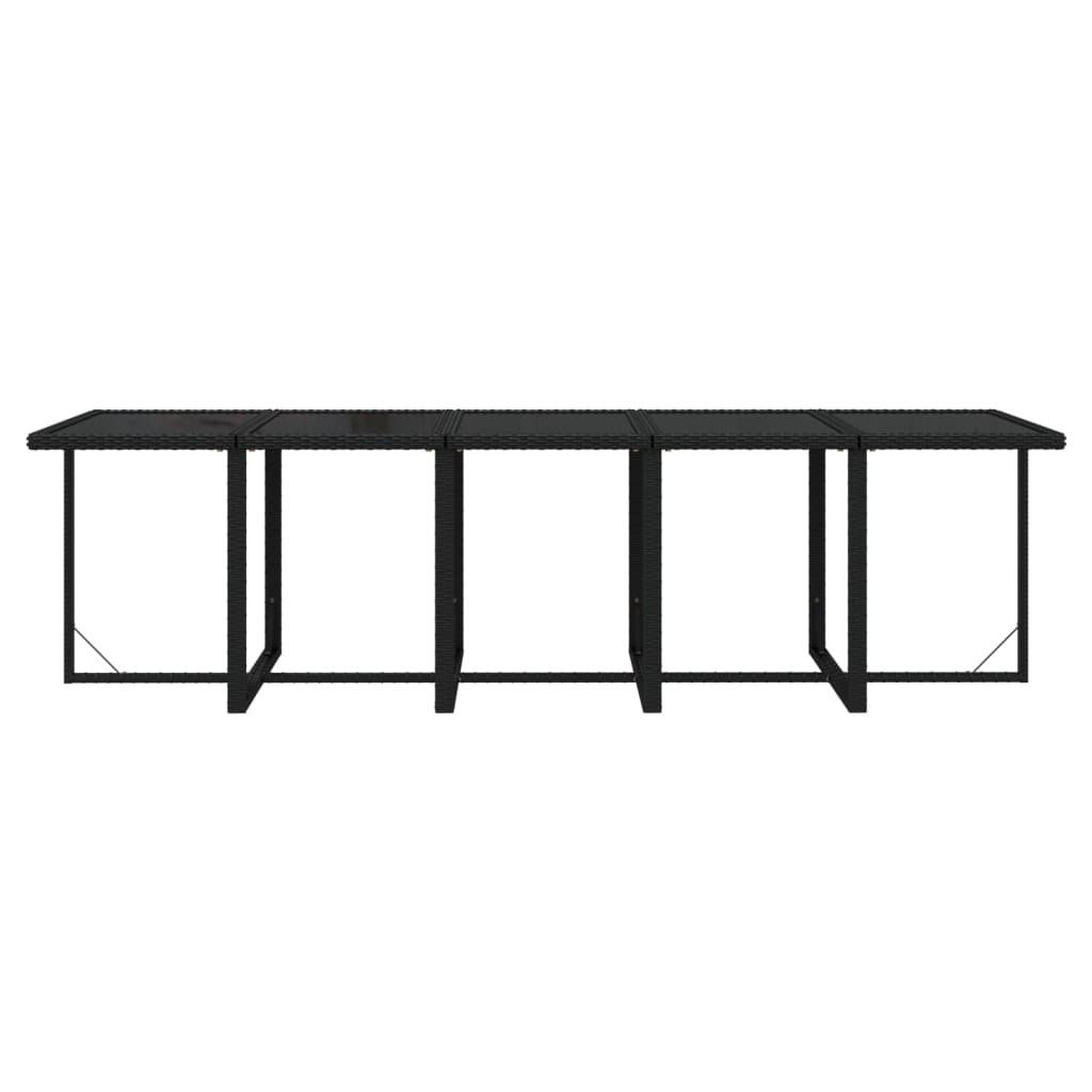 11-delige Tuinset met kussens poly rattan zwart is nu te koop bij PeponiXL, paradijselijk wonen!