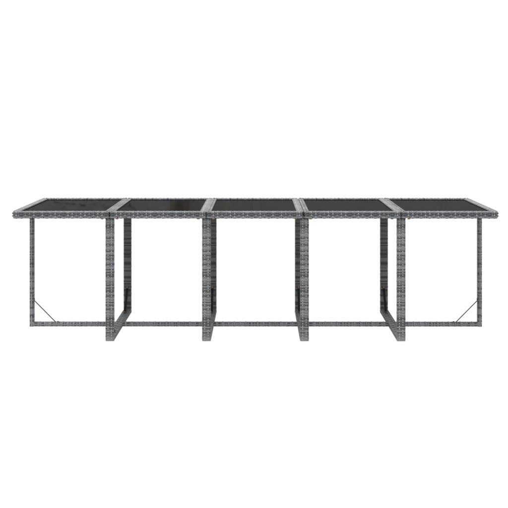 11-delige Tuinset met kussens poly rattan grijs is nu te koop bij PeponiXL, paradijselijk wonen!