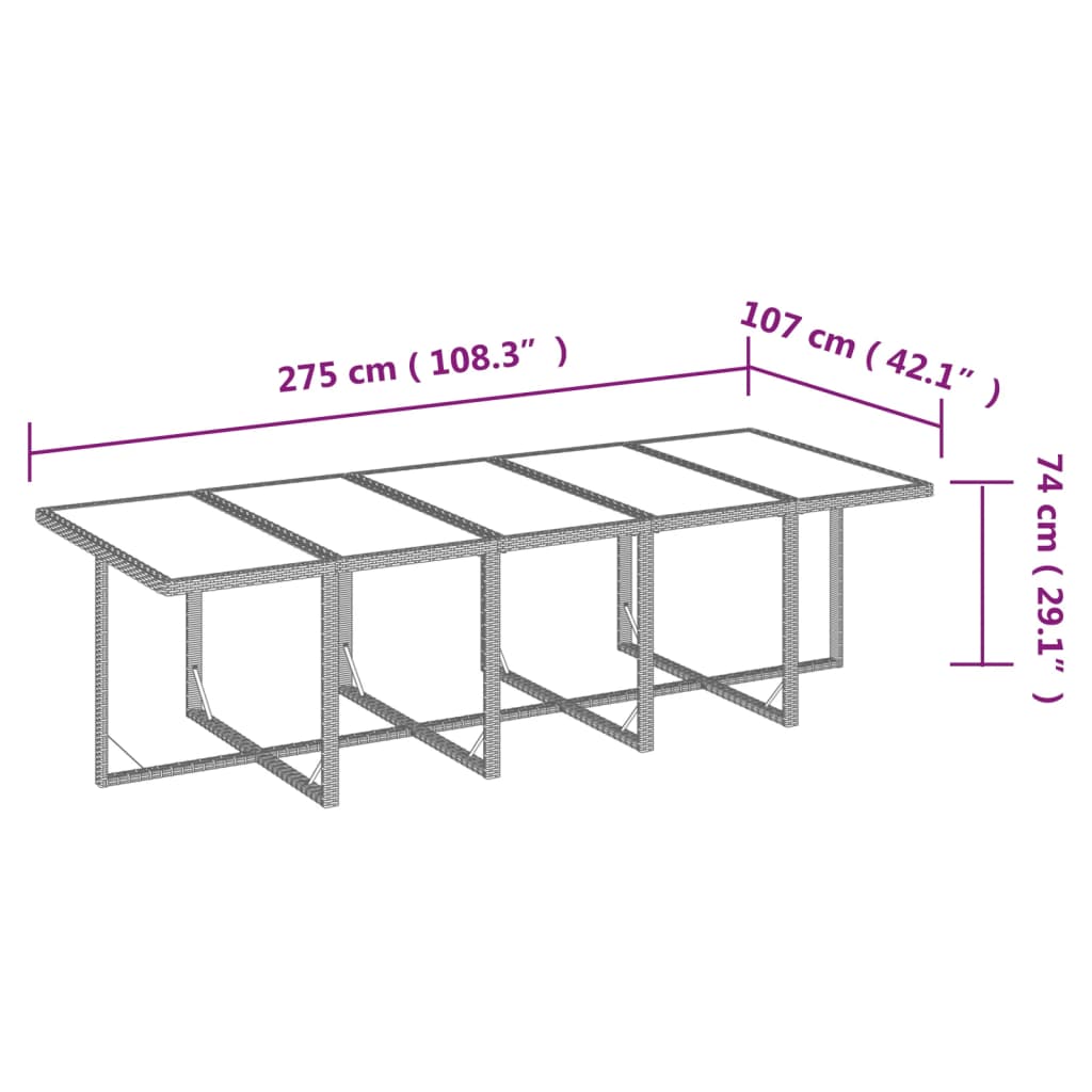 11-delige Tuinset met kussens poly rattan bruin is nu te koop bij PeponiXL, paradijselijk wonen!