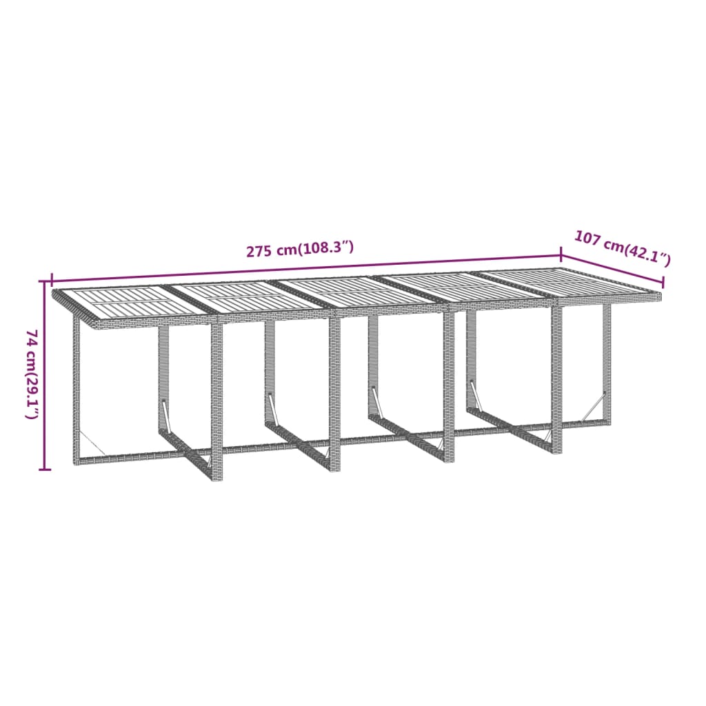11-delige Tuinset met kussens poly rattan beige is nu te koop bij PeponiXL, paradijselijk wonen!
