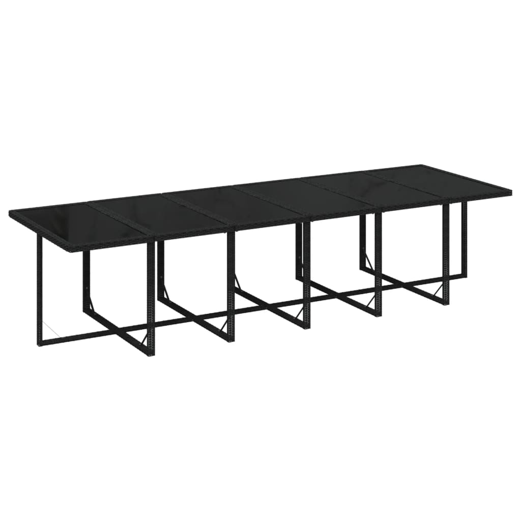 13-delige Tuinset met kussens poly rattan zwart is nu te koop bij PeponiXL, paradijselijk wonen!