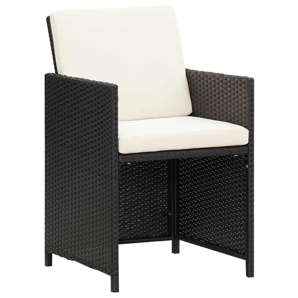 13-delige Tuinset met kussens poly rattan zwart is nu te koop bij PeponiXL, paradijselijk wonen!