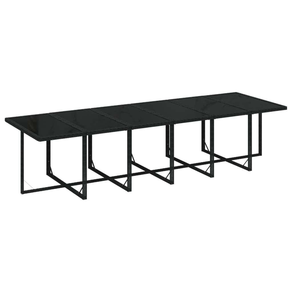 17-delige Tuinset met kussens poly rattan zwart is nu te koop bij PeponiXL, paradijselijk wonen!