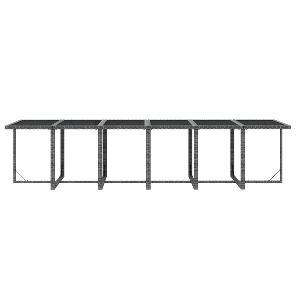 17-delige Tuinset met kussens poly rattan grijs is nu te koop bij PeponiXL, paradijselijk wonen!