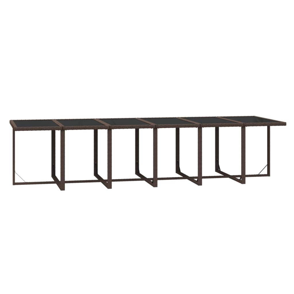 13-delige Tuinset met kussens poly rattan bruin is nu te koop bij PeponiXL, paradijselijk wonen!