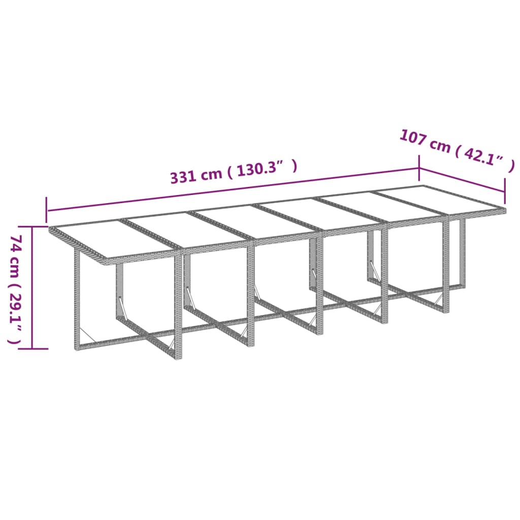 17-delige Tuinset met kussens poly rattan bruin is nu te koop bij PeponiXL, paradijselijk wonen!