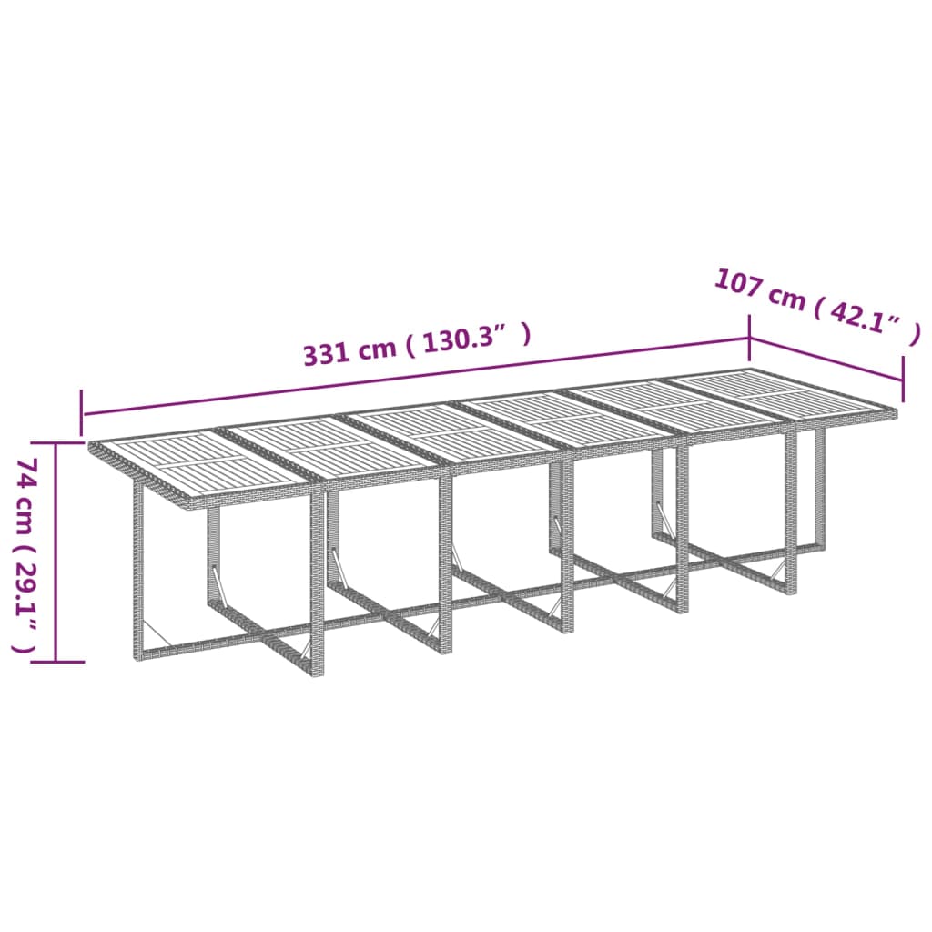 17-delige Tuinset met kussens poly rattan zwart is nu te koop bij PeponiXL, paradijselijk wonen!