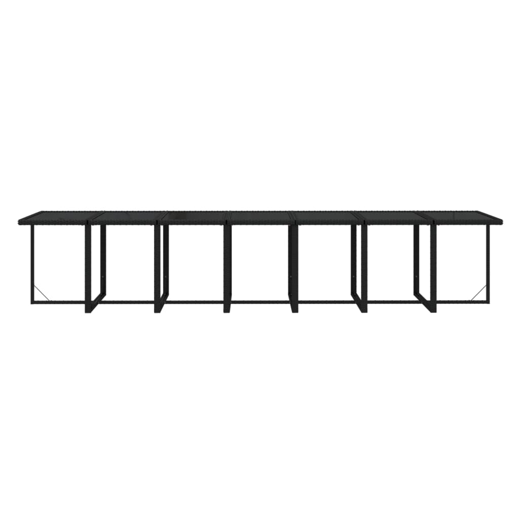 15-delige Tuinset met kussens poly rattan zwart is nu te koop bij PeponiXL, paradijselijk wonen!