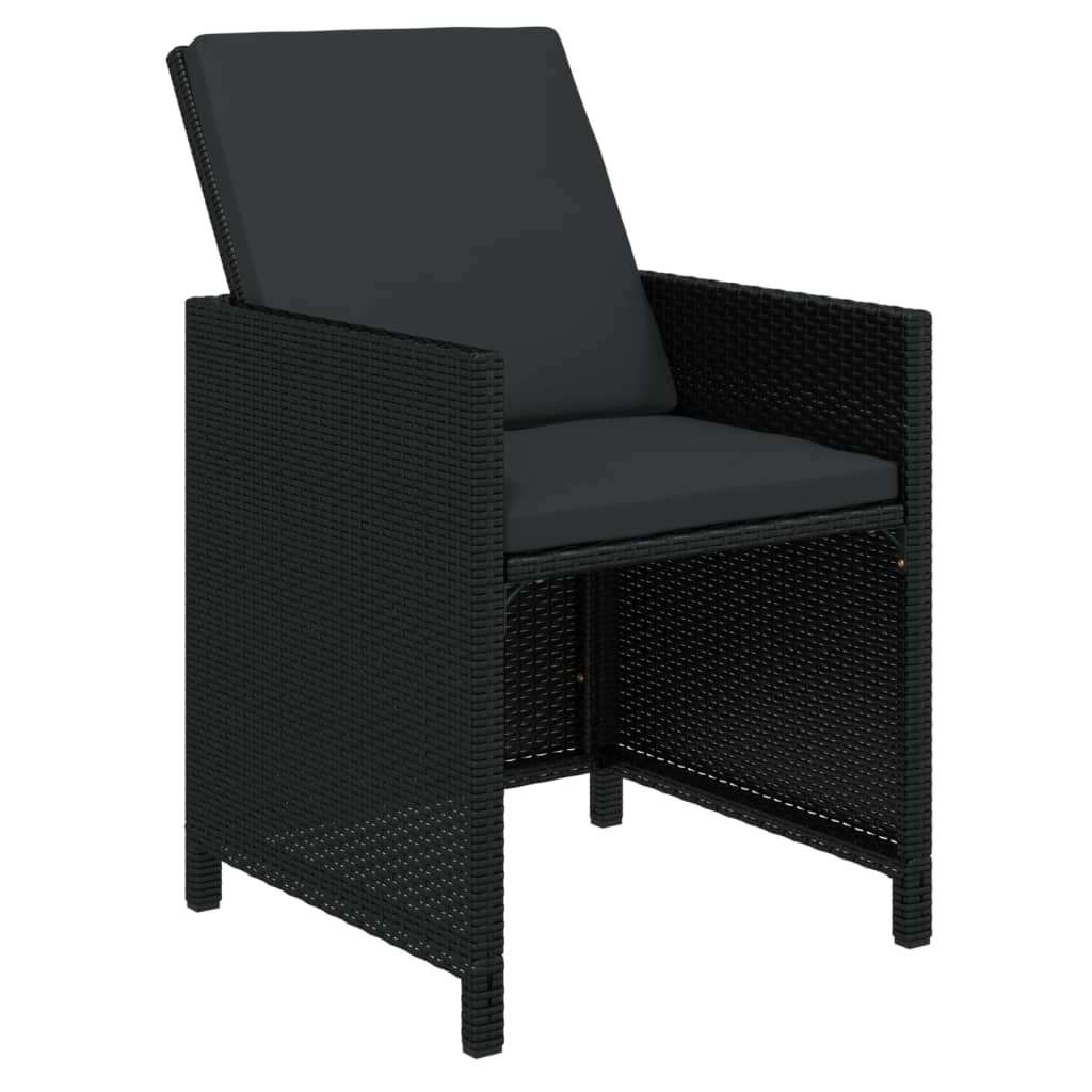 19-delige Tuinset met kussens poly rattan zwart is nu te koop bij PeponiXL, paradijselijk wonen!