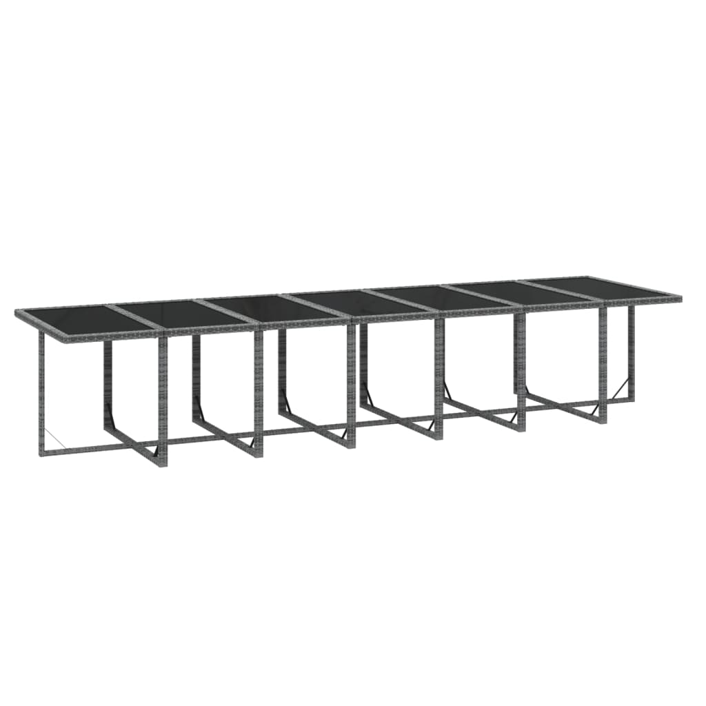 19-delige Tuinset met kussens poly rattan grijs is nu te koop bij PeponiXL, paradijselijk wonen!