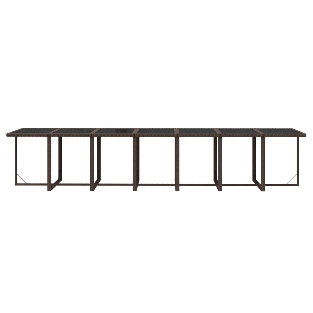 15-delige Tuinset met kussens poly rattan bruin is nu te koop bij PeponiXL, paradijselijk wonen!