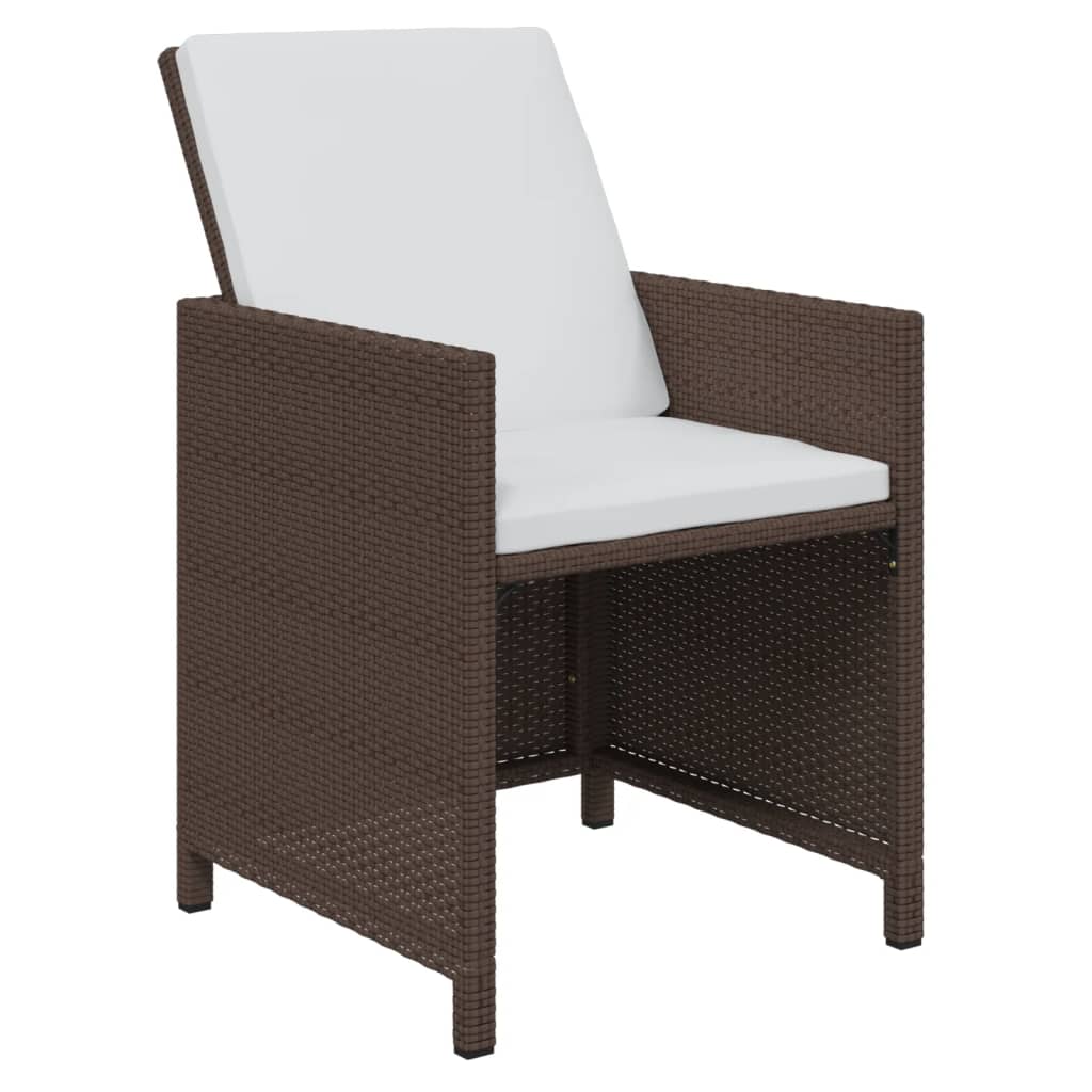19-delige Tuinset met kussens poly rattan bruin is nu te koop bij PeponiXL, paradijselijk wonen!