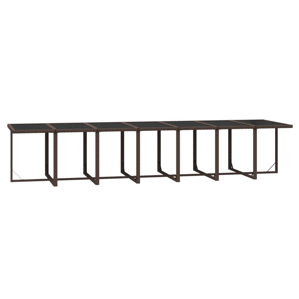 19-delige Tuinset met kussens poly rattan bruin is nu te koop bij PeponiXL, paradijselijk wonen!
