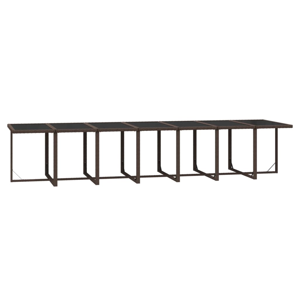 19-delige Tuinset met kussens poly rattan bruin is nu te koop bij PeponiXL, paradijselijk wonen!