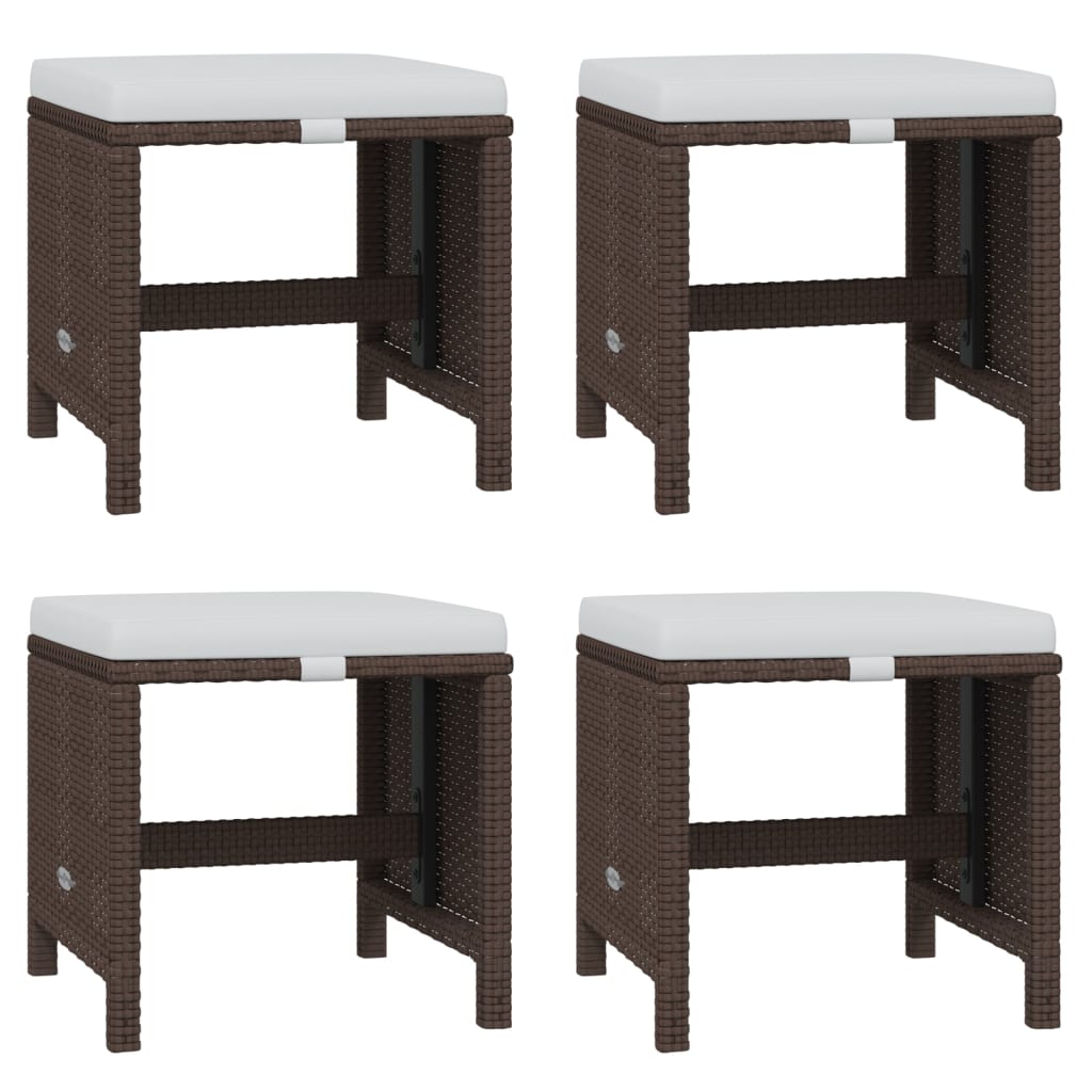 19-delige Tuinset met kussens poly rattan bruin is nu te koop bij PeponiXL, paradijselijk wonen!