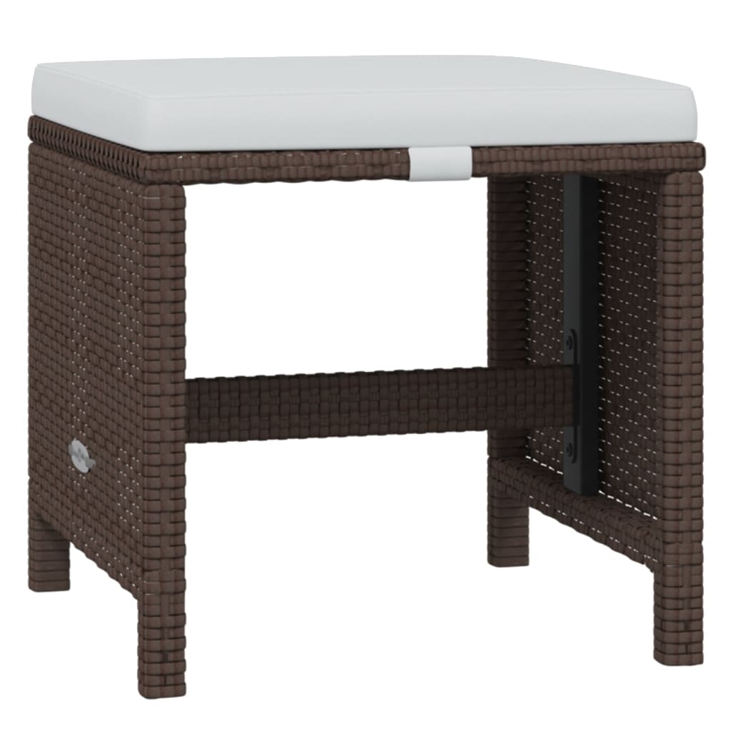 19-delige Tuinset met kussens poly rattan bruin is nu te koop bij PeponiXL, paradijselijk wonen!