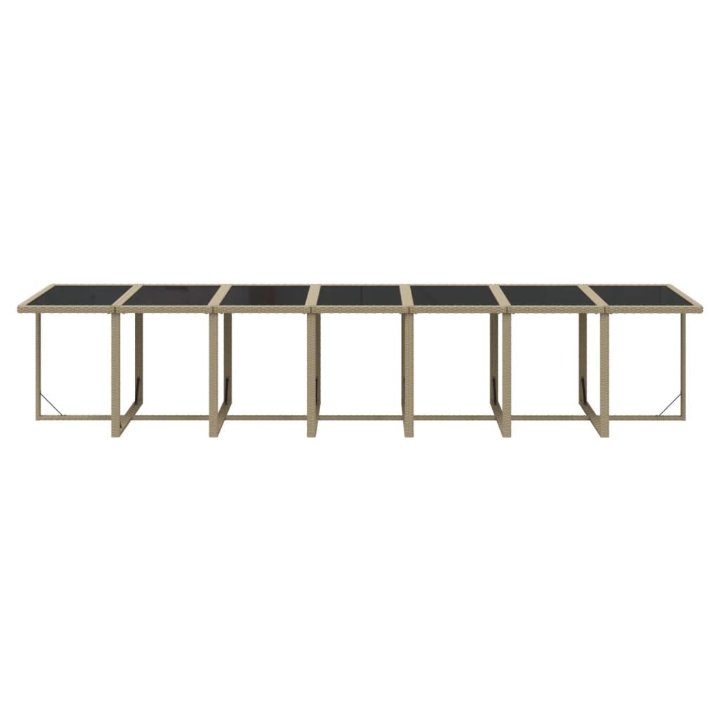 15-delige Tuinset met kussens poly rattan beige is nu te koop bij PeponiXL, paradijselijk wonen!