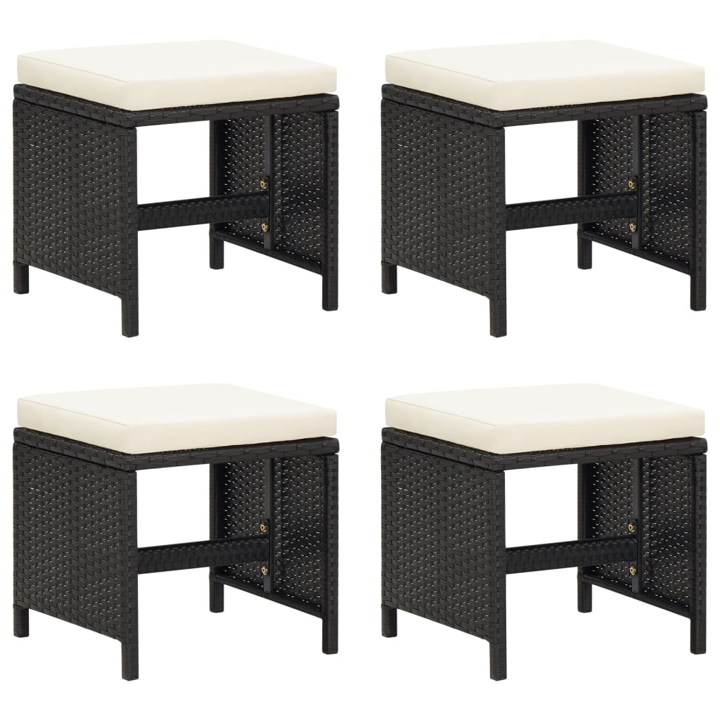 19-delige Tuinset met kussens poly rattan zwart is nu te koop bij PeponiXL, paradijselijk wonen!
