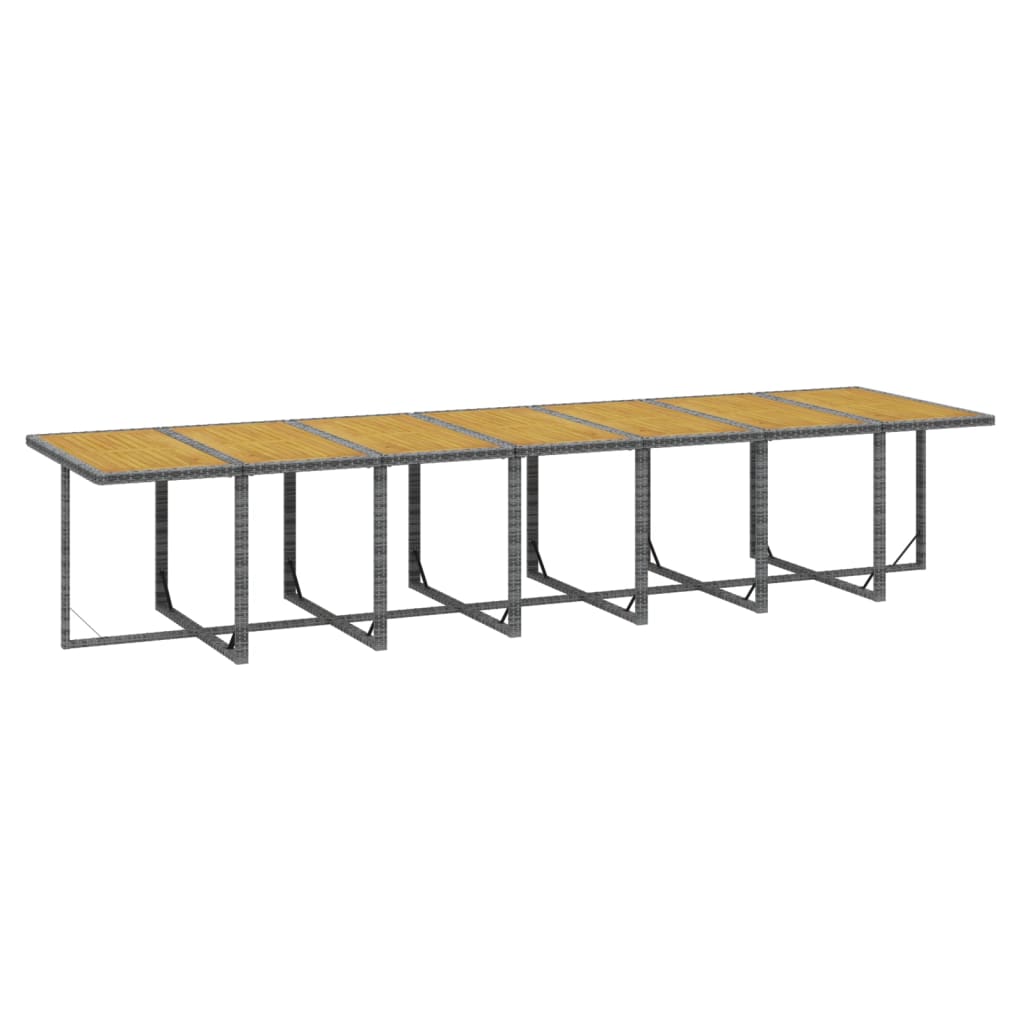 15-delige Tuinset met kussens poly rattan grijs is nu te koop bij PeponiXL, paradijselijk wonen!