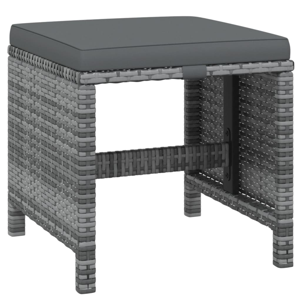 19-delige Tuinset met kussens poly rattan grijs is nu te koop bij PeponiXL, paradijselijk wonen!