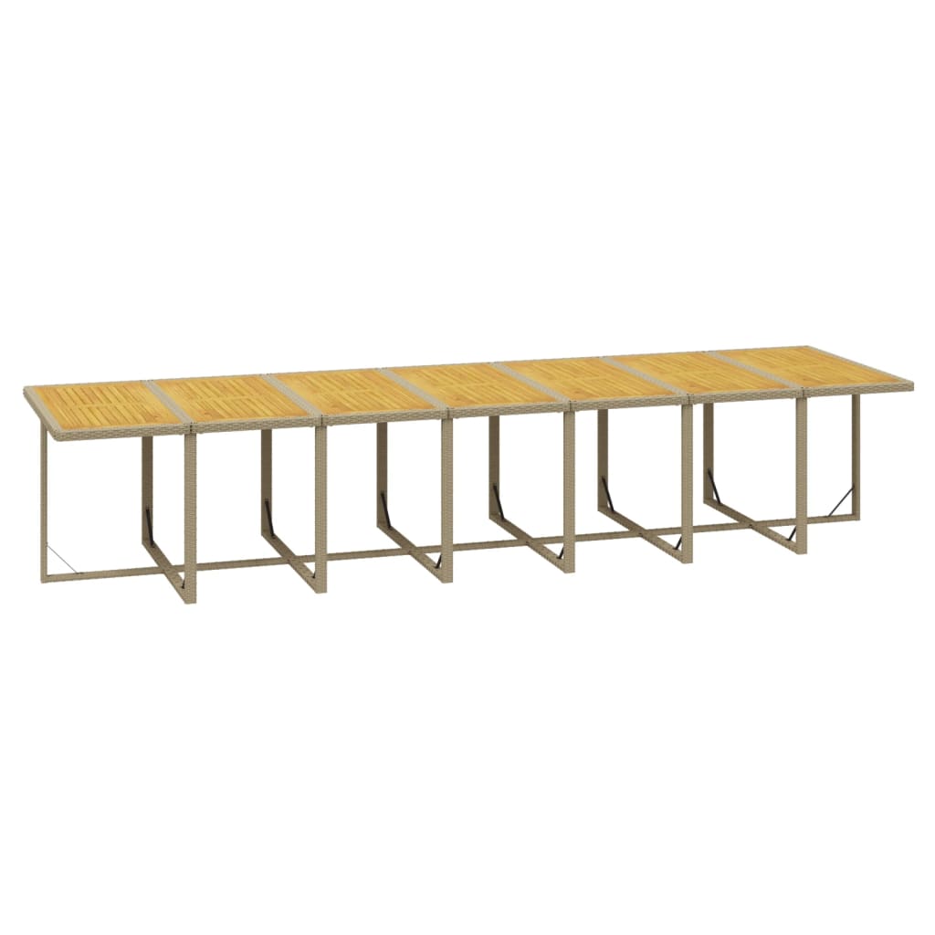 19-delige Tuinset met kussens poly rattan beige is nu te koop bij PeponiXL, paradijselijk wonen!