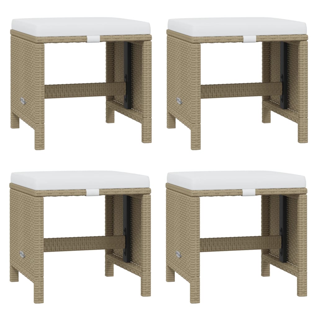 19-delige Tuinset met kussens poly rattan beige is nu te koop bij PeponiXL, paradijselijk wonen!