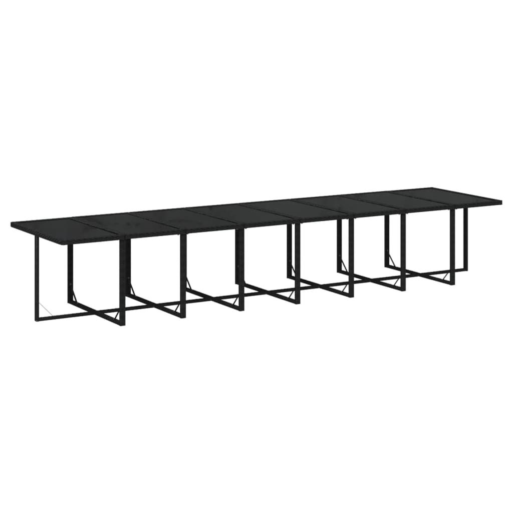 21-delige Tuinset met kussens poly rattan zwart is nu te koop bij PeponiXL, paradijselijk wonen!