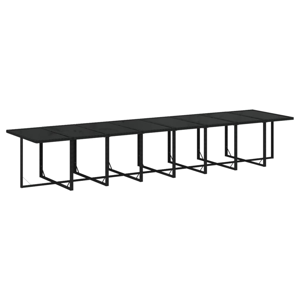 21-delige Tuinset met kussens poly rattan zwart is nu te koop bij PeponiXL, paradijselijk wonen!