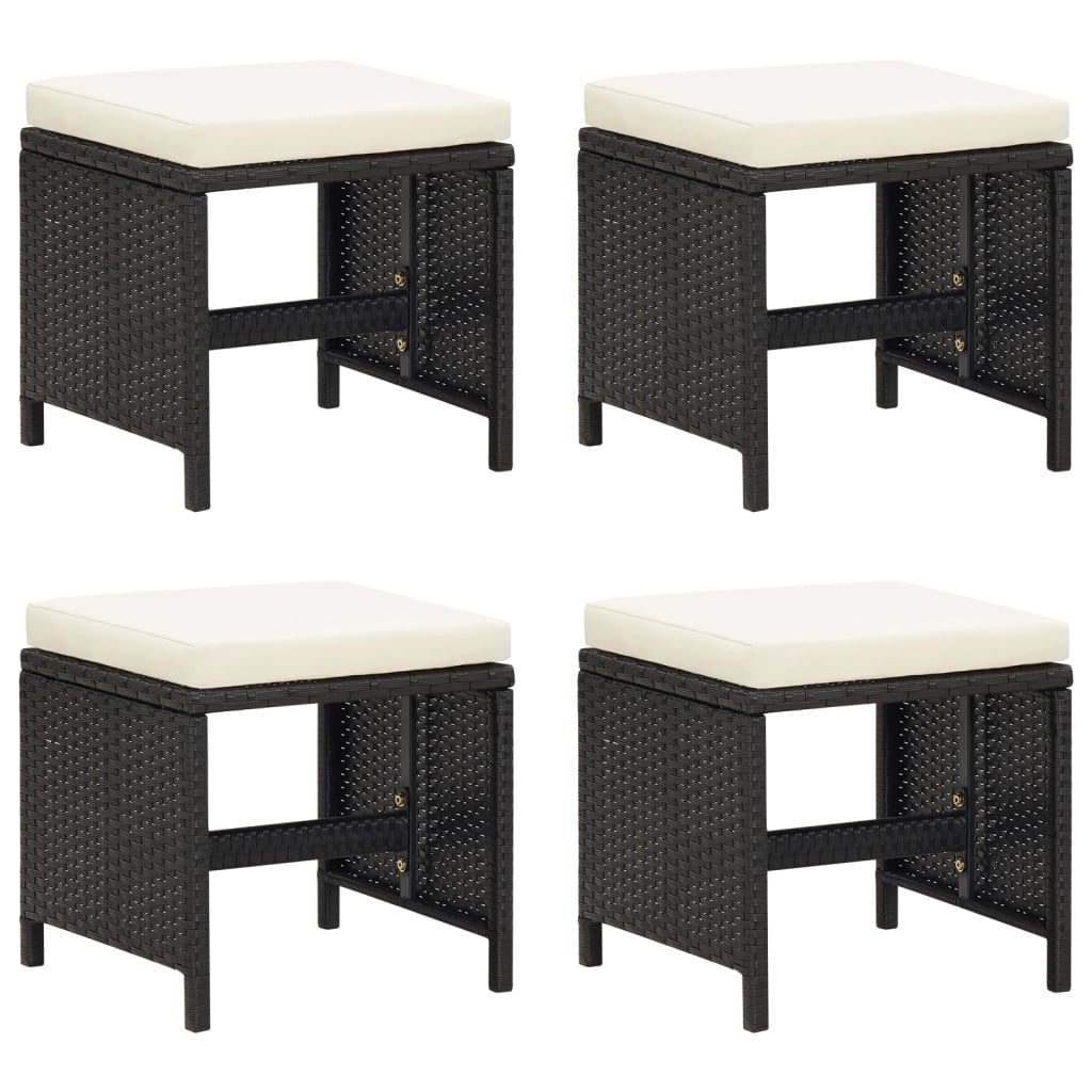 21-delige Tuinset met kussens poly rattan zwart is nu te koop bij PeponiXL, paradijselijk wonen!