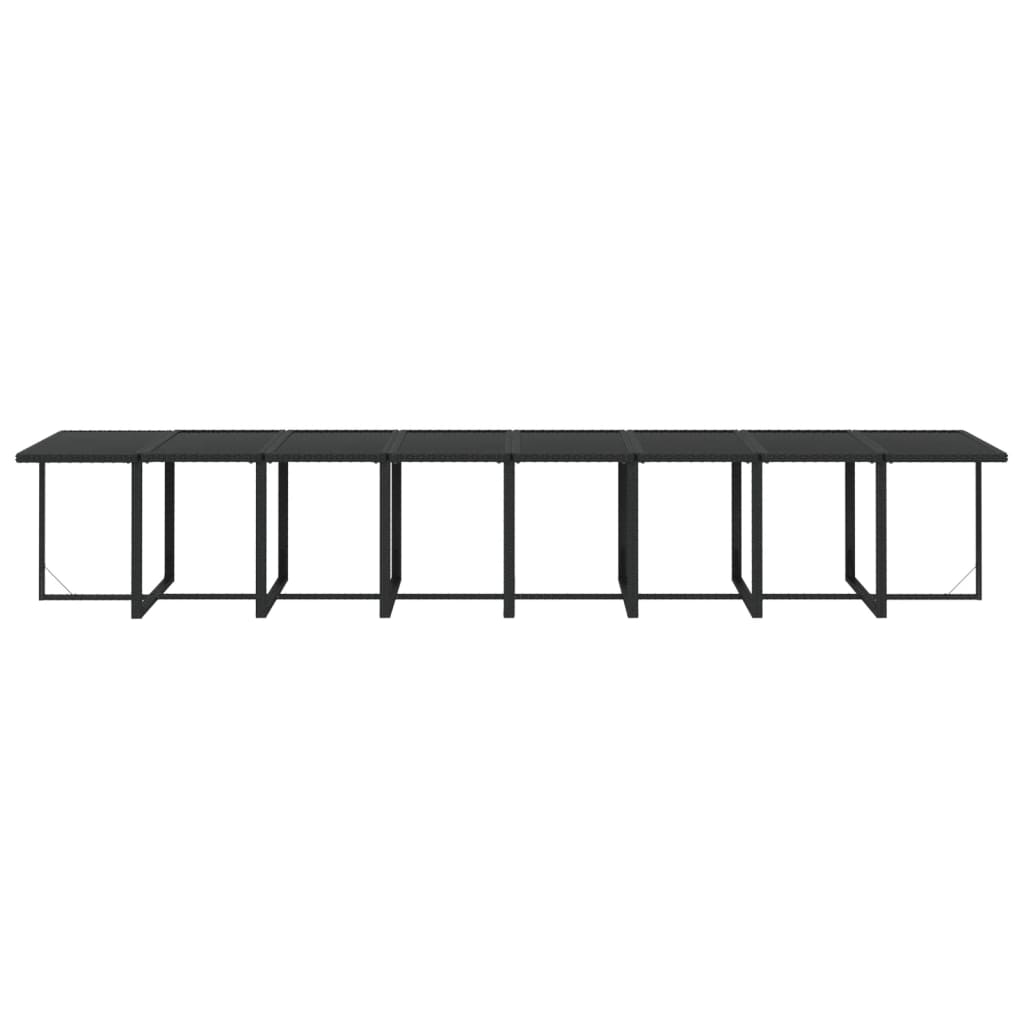 21-delige Tuinset met kussens poly rattan zwart is nu te koop bij PeponiXL, paradijselijk wonen!