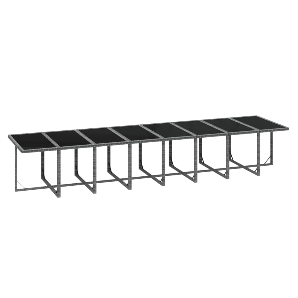 17-delige Tuinset met kussens poly rattan grijs is nu te koop bij PeponiXL, paradijselijk wonen!