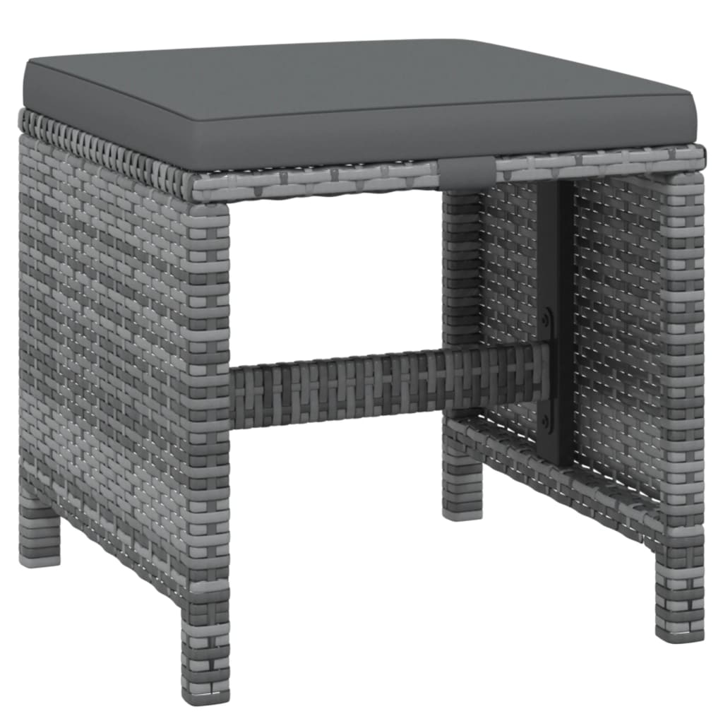 21-delige Tuinset met kussens poly rattan grijs is nu te koop bij PeponiXL, paradijselijk wonen!