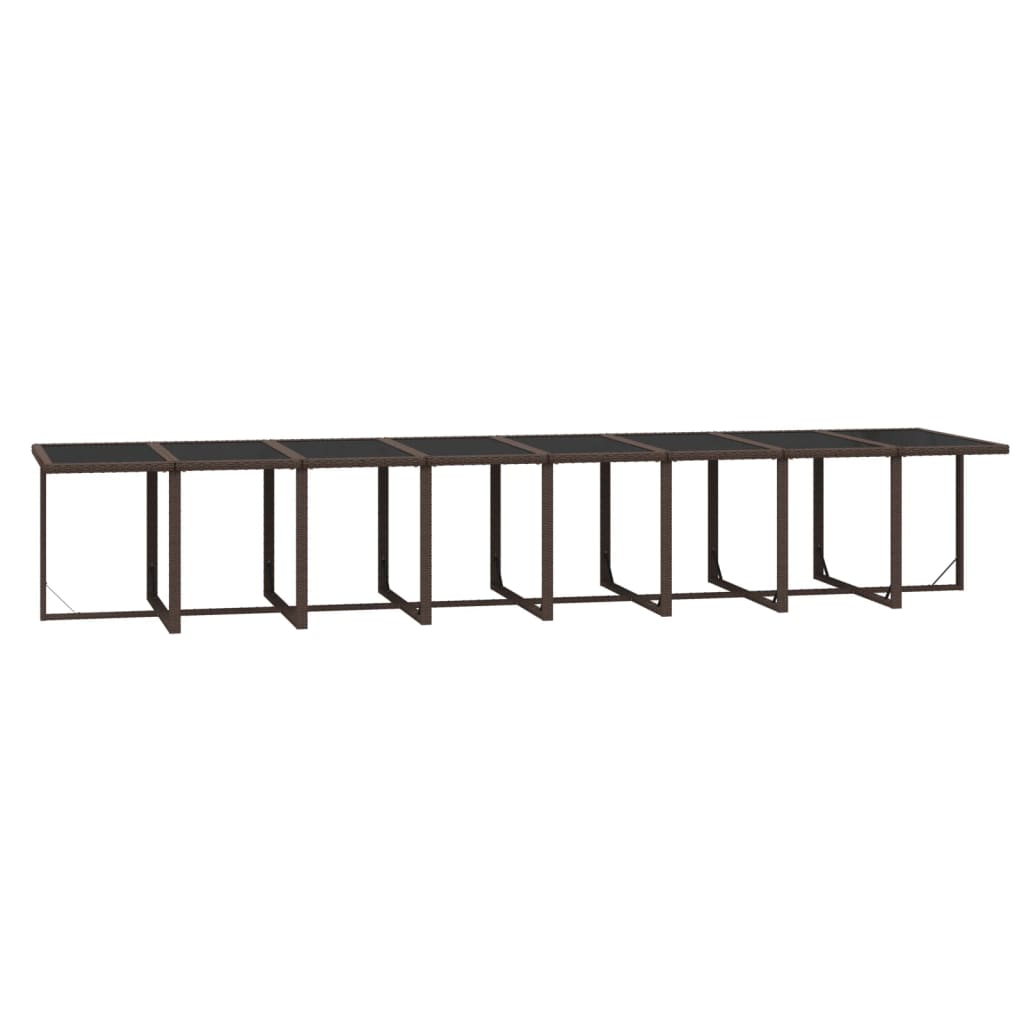 21-delige Tuinset met kussens poly rattan bruin is nu te koop bij PeponiXL, paradijselijk wonen!