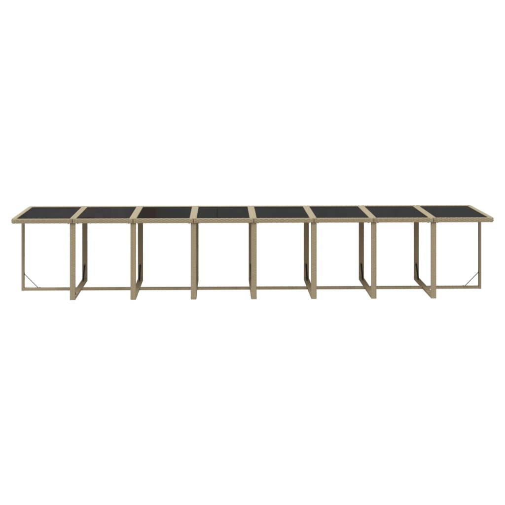 21-delige Tuinset met kussens poly rattan beige is nu te koop bij PeponiXL, paradijselijk wonen!
