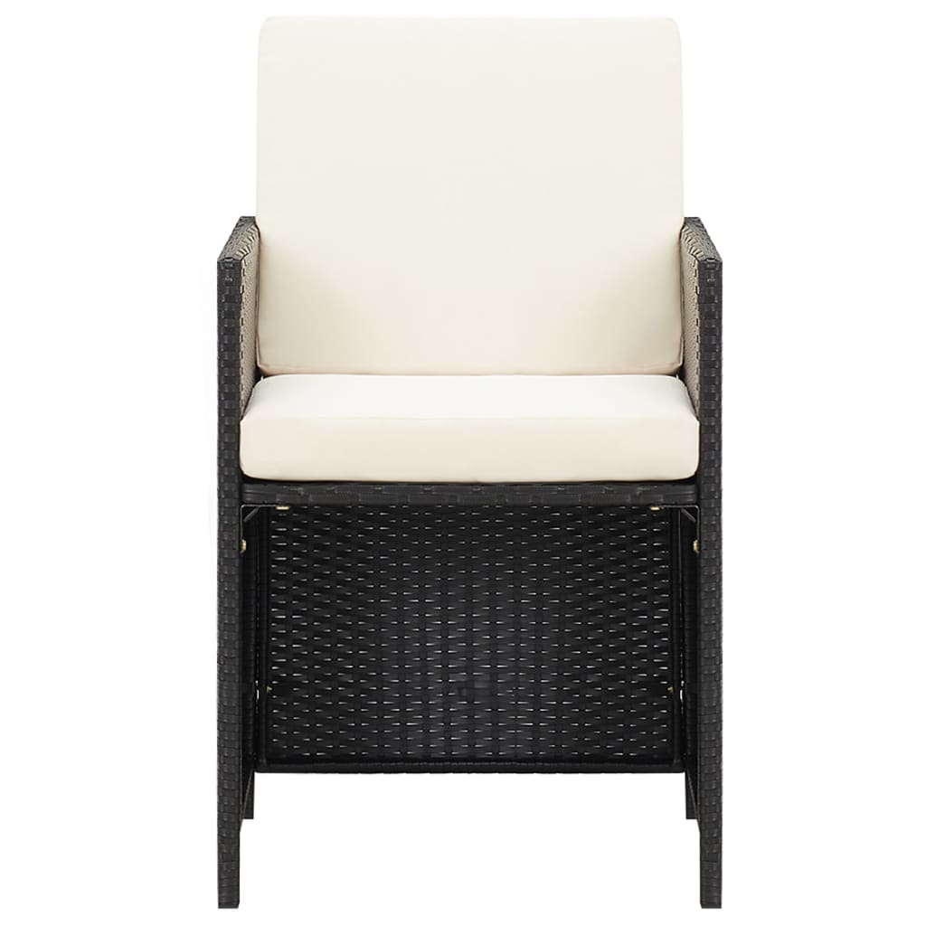 17-delige Tuinset met kussens poly rattan zwart is nu te koop bij PeponiXL, paradijselijk wonen!
