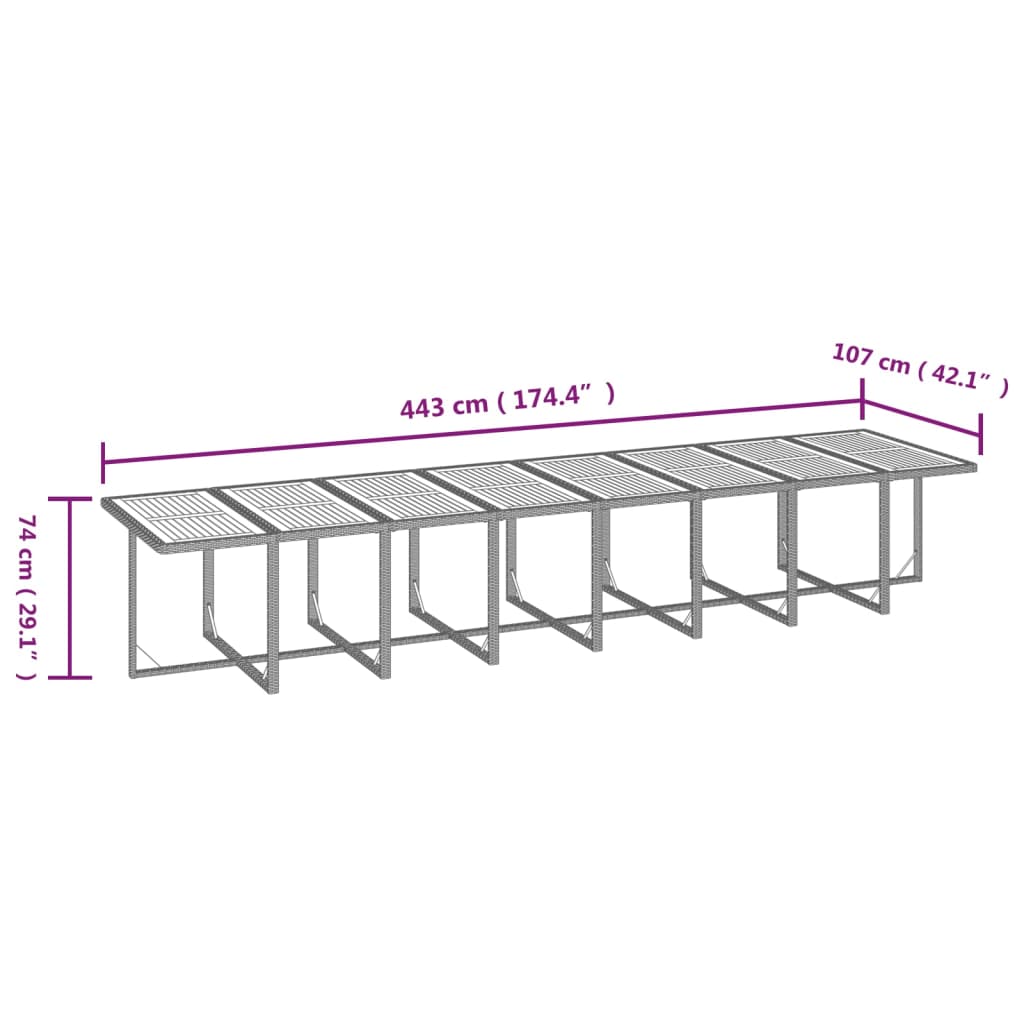 17-delige Tuinset met kussens poly rattan zwart is nu te koop bij PeponiXL, paradijselijk wonen!