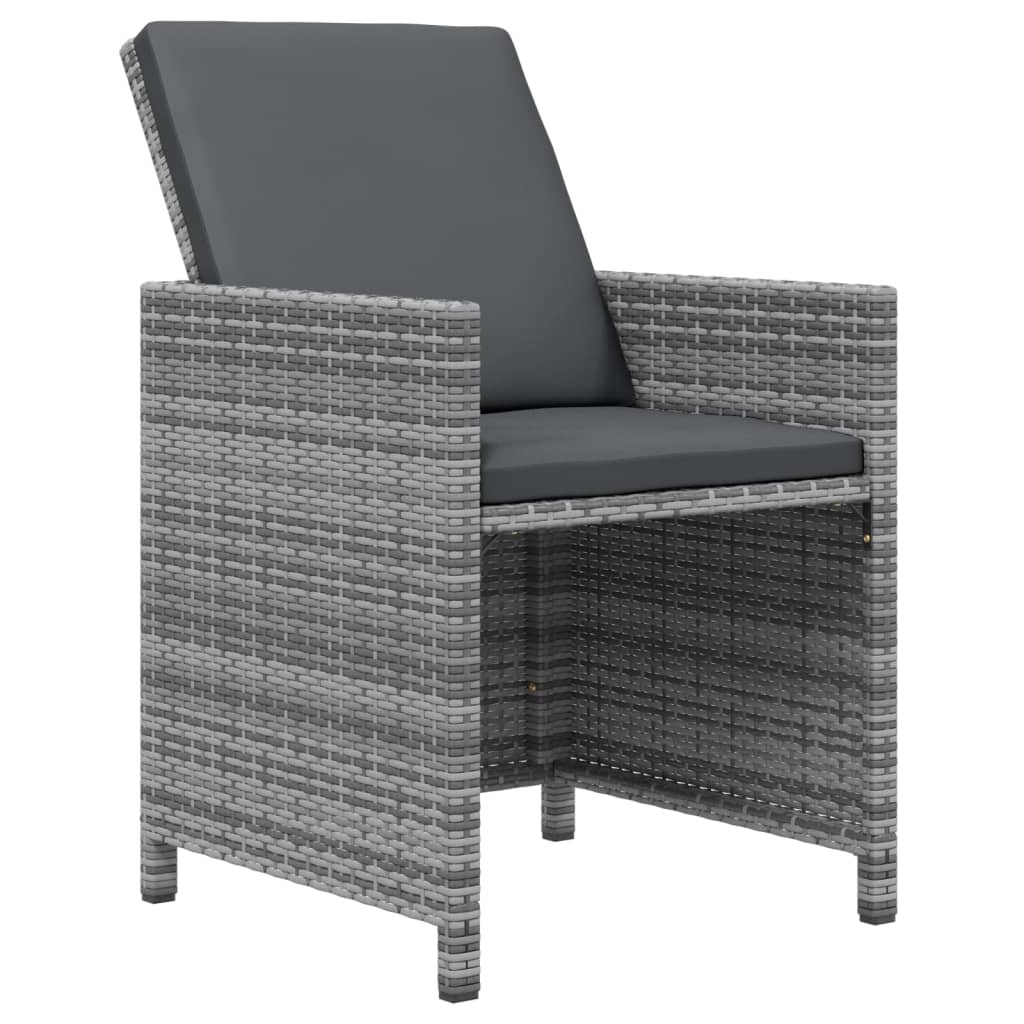 17-delige Tuinset met kussens poly rattan grijs is nu te koop bij PeponiXL, paradijselijk wonen!