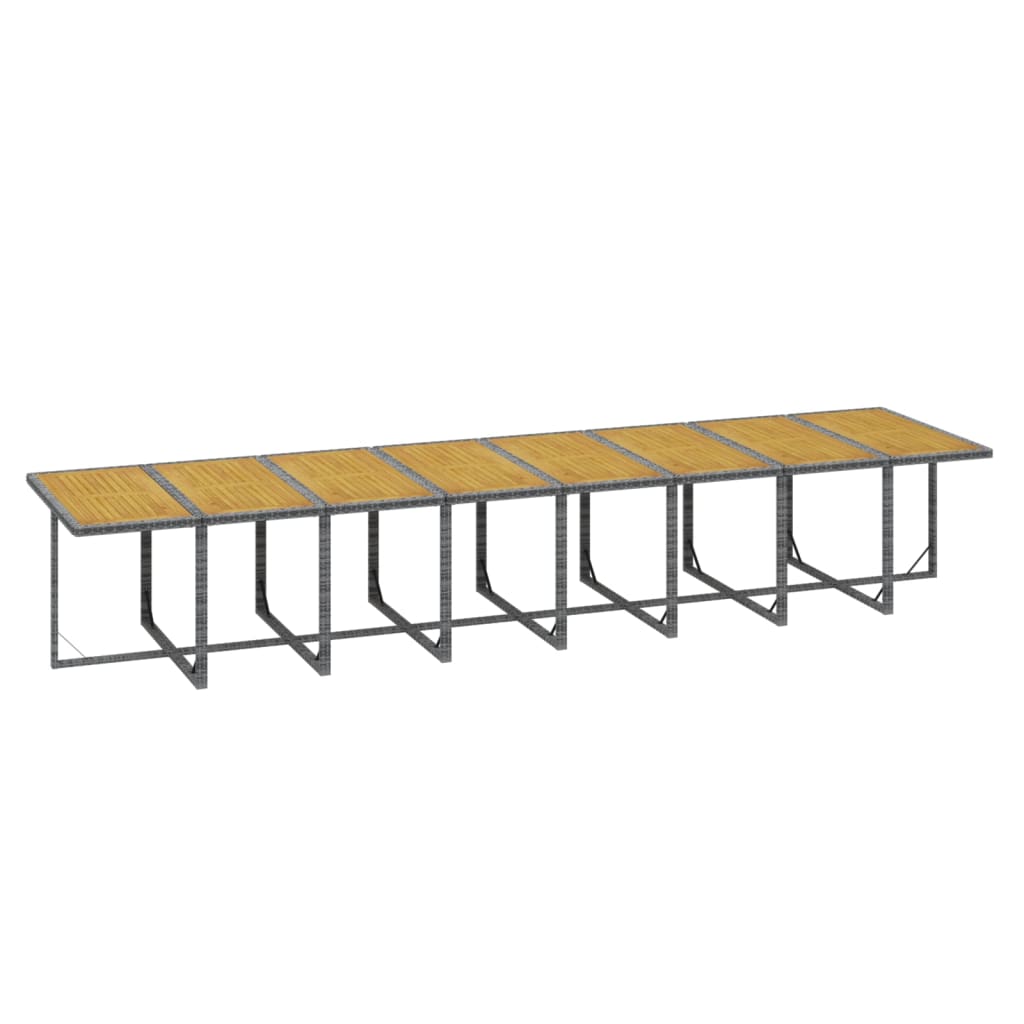 17-delige Tuinset met kussens poly rattan grijs is nu te koop bij PeponiXL, paradijselijk wonen!