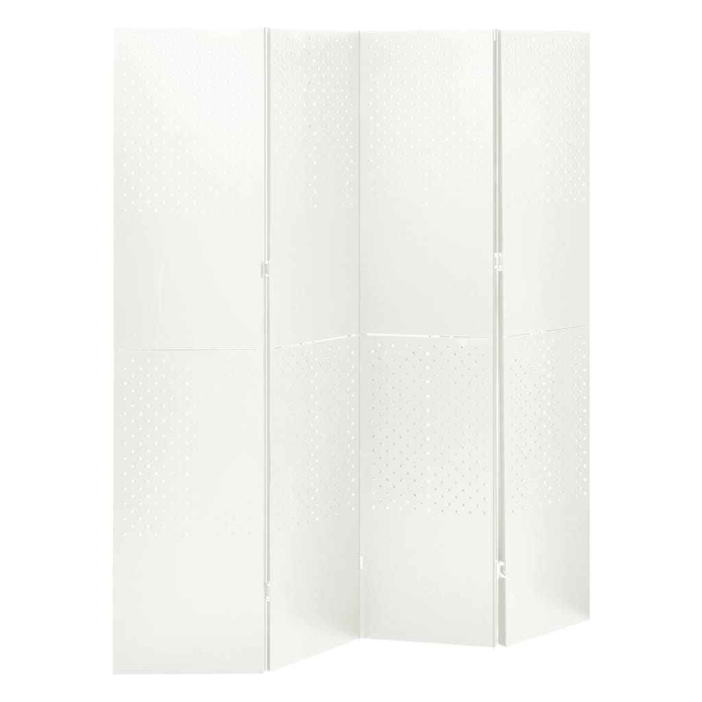 Kamerschermen 2 st met 4 panelen 160x180 cm staal wit is nu te koop bij PeponiXL, paradijselijk wonen!