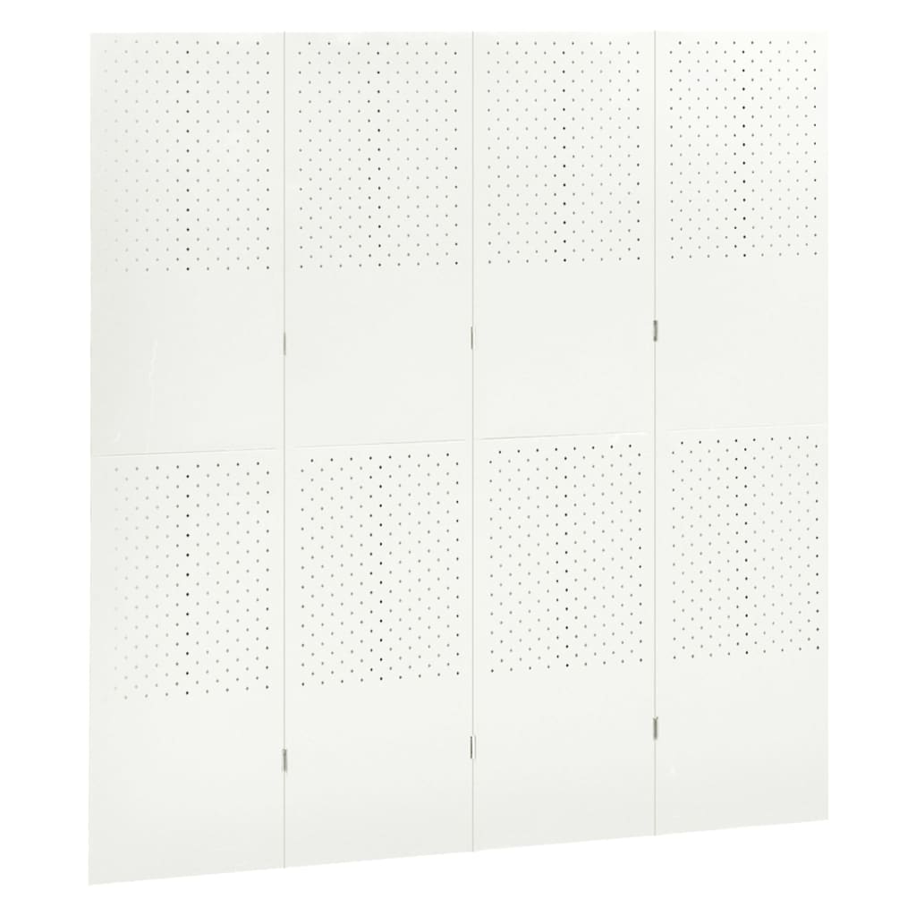 Kamerschermen 2 st met 4 panelen 160x180 cm staal wit is nu te koop bij PeponiXL, paradijselijk wonen!